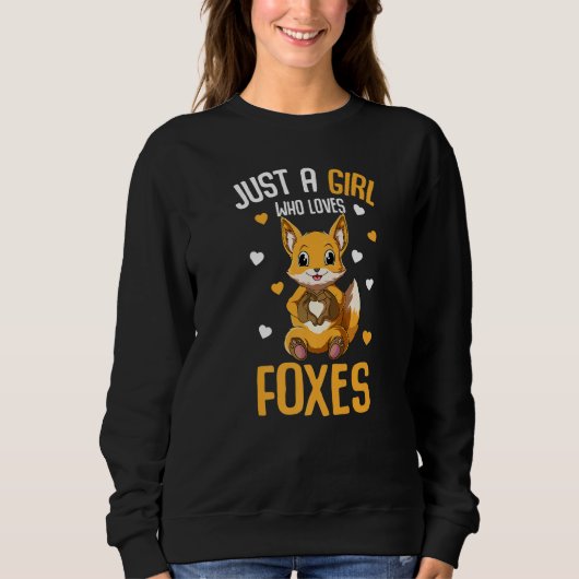 Sweatshirt Just A Girl Who Loves Foxes Kids Fox (Devant)