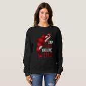 Sweatshirt Just A Girl Who Loves Orcas Killer Whales Christma (Devant entier)
