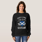 Sweatshirt Just A Girl Who Loves Scotland Scottish (Devant entier)