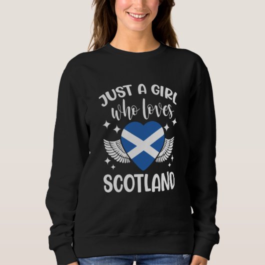 Sweatshirt Just A Girl Who Loves Scotland Scottish (Devant)