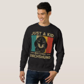 Sweatshirt Just A Kid Who Loves Dachshund for Kids (Devant entier)