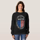 Sweatshirt Just A Regular Sister Raise Liberals USA American  (Devant entier)
