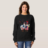 Sweatshirt Just Here To Bang Usa Flag Chicken Beer Firework 4 (Devant entier)