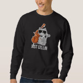 Sweatshirt Juste Cellin Cat Cello Design pour Cellists (Devant)