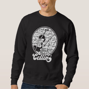 Sweatshirt Juste Cellin Retro Cello Cellist Musicien Orchestr
