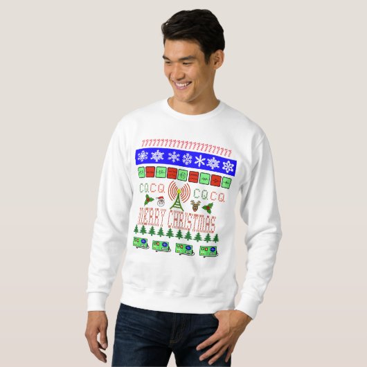 Sweatshirt juste de Noël de conception d'île de (Devant entier)