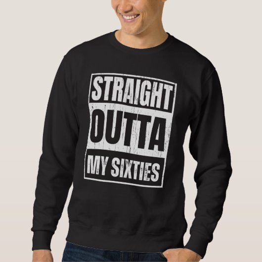 Sweatshirt Juste devant mes 60 ans drôle de satire senior (Devant)