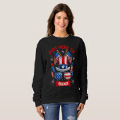 Sweatshirt Juste Ici Pour Bang American Flag (Devant entier)