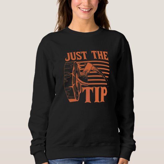 Sweatshirt Juste la pointe du lancer de hache (Devant)