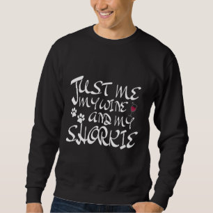Sweatshirt Juste Moi Mon Vin Et Mon Shorkie Shie Chien Fun Gr
