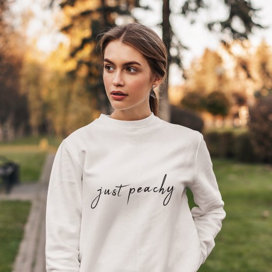 Sweatshirt Juste Peachy | Script minimaliste moderne