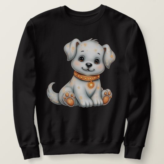 Sweatshirt Juste traîner, Chiot (Design devant)