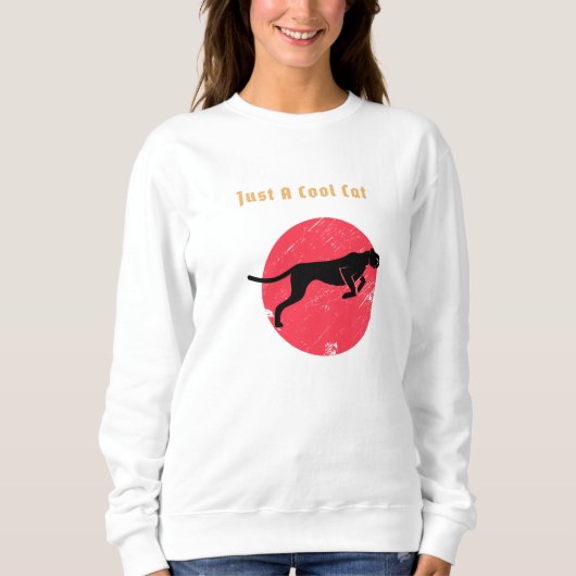 Sweatshirt Juste un chat cool – Panthère (Devant)