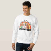Sweatshirt Juste un enseignant qui aime les chiens (Devant entier)