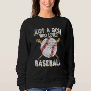 Sweatshirt Juste un garçon qui aime le lanceur de baseball Pi