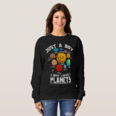 Sweatshirt Juste Un Garçon Qui Aime Les Planètes espace Explo (Devant entier)