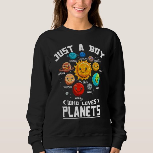 Sweatshirt Juste Un Garçon Qui Aime Les Planètes espace Explo (Devant)