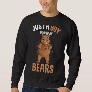Sweatshirt Juste Un Garçon Qui Aime Porte Des Garçons Grizzly