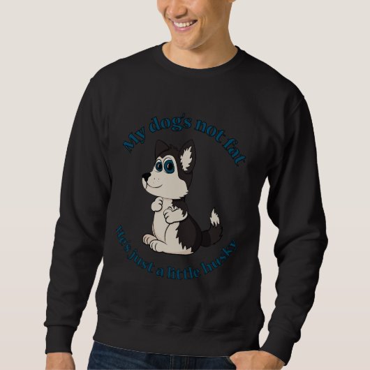 Sweatshirt Juste Un Petit Chien De Garçon Husky Blue Eyes (Devant)