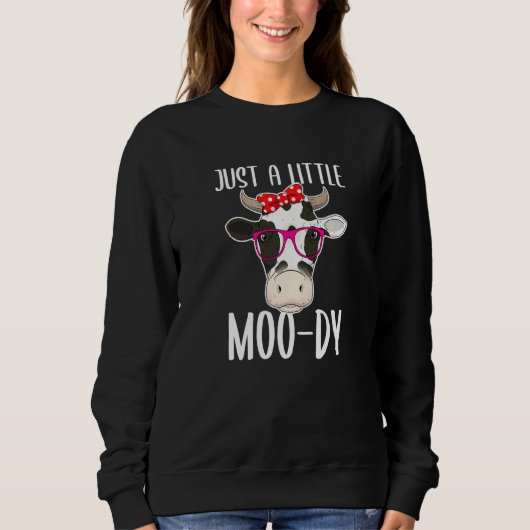 Sweatshirt Juste un peu de vache fermière moo dy (Devant)