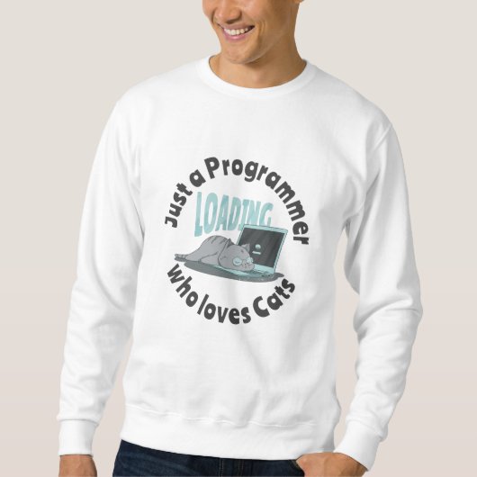Sweatshirt Juste un programmeur qui aime les chats (Devant)
