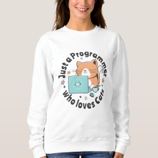 Sweatshirt Juste un programmeur qui aime les chats (Devant)