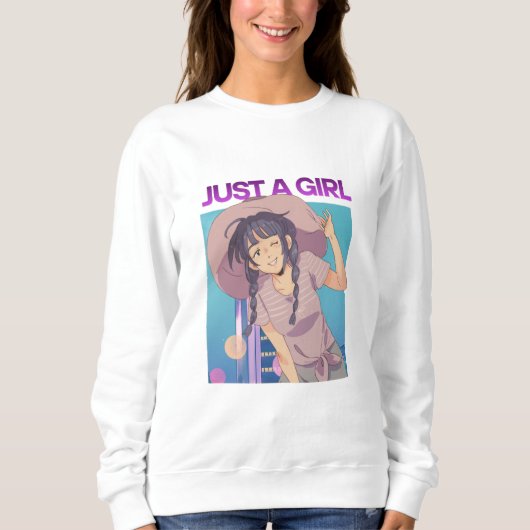 Sweatshirt Juste une fille (Devant)
