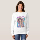 Sweatshirt Juste une fille (Devant entier)