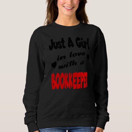 Sweatshirt Juste Une Fille Amoureuse Avec Un Libraire (Devant)