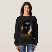 Sweatshirt Juste Une Fille Chat (Devant entier)