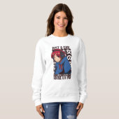 Sweatshirt Juste une fille qui aime Anime et K-Pop (Devant entier)