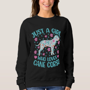 Sweatshirt Juste une fille qui aime Cane Corso floral femmes