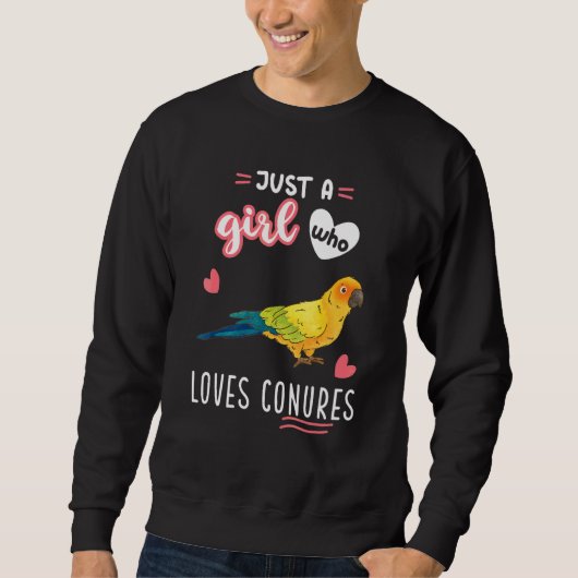 Sweatshirt Juste Une Fille Qui Aime Conure Un Oiseau De Perro (Devant)