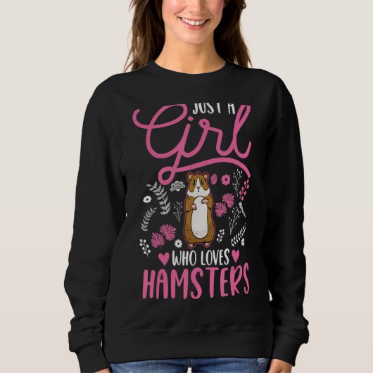 Sweatshirt Juste une fille qui aime Hamsters Girl (Devant)