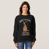 Sweatshirt Juste Une Fille Qui Aime Kangaroos Cute Kangaroo P (Devant entier)
