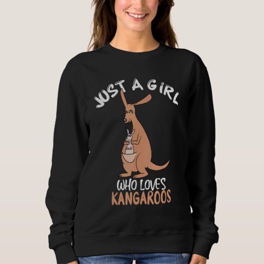 Sweatshirt Juste Une Fille Qui Aime Kangaroos Cute Kangaroo P (Devant)