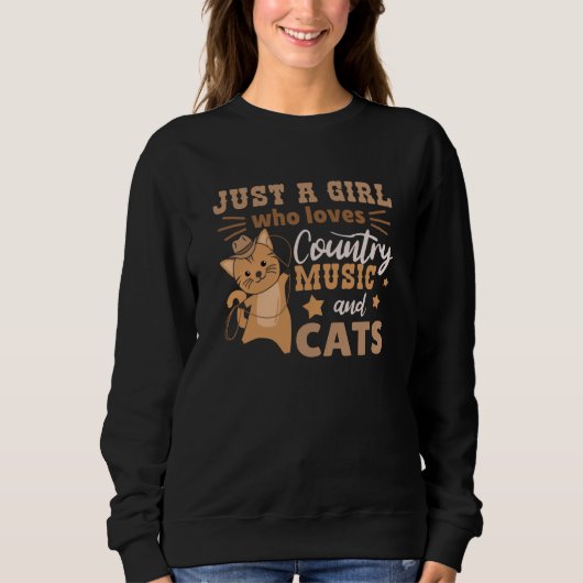 Sweatshirt Juste Une Fille Qui Aime La Musique De Pays Et Les (Devant)