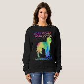 Sweatshirt Juste Une Fille Qui Aime Le Chien De Labradoodles (Devant entier)