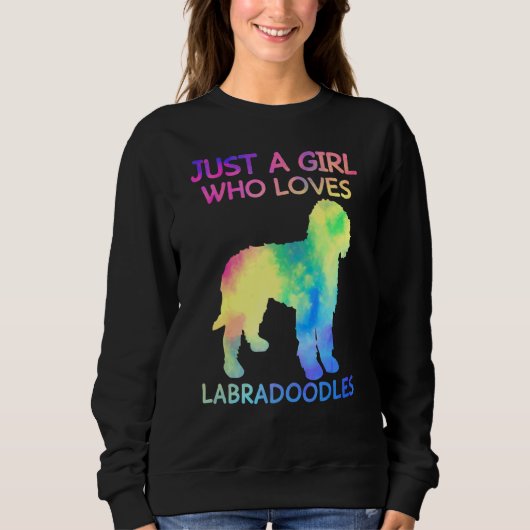 Sweatshirt Juste Une Fille Qui Aime Le Chien De Labradoodles (Devant)