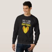 Sweatshirt Juste Une Fille Qui Aime Le Softball (Devant entier)