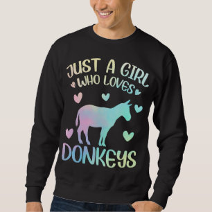 Sweatshirt Juste une fille qui aime les ânes