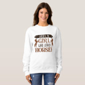 Sweatshirt Juste Une Fille Qui Aime Les Chevaux (Devant entier)