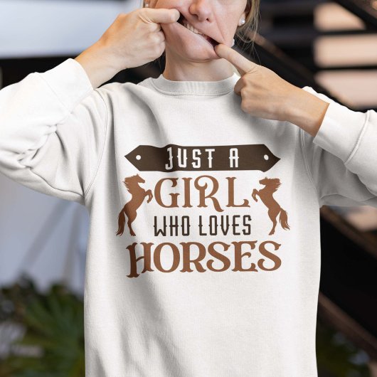 Sweatshirt Juste Une Fille Qui Aime Les Chevaux