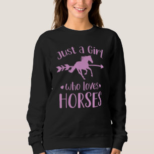 Sweatshirt Juste une fille qui aime les chevaux équitation éq
