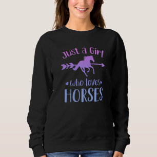 Sweatshirt Juste une fille qui aime les chevaux équitation éq