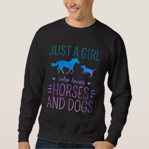 Sweatshirt Juste Une Fille Qui Aime Les Chevaux Et Les Chiens