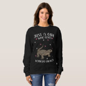 Sweatshirt Juste Une Fille Qui Aime Les Dragons De Komodo Pou (Devant entier)