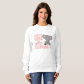 Sweatshirt Juste une fille qui aime les éléphants mignons ani (Devant entier)