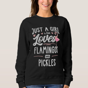 Sweatshirt Juste Une Fille Qui Aime Les Flamants roses Et Pic