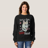 Sweatshirt Juste Une Fille Qui Aime Les Huskies (Devant entier)